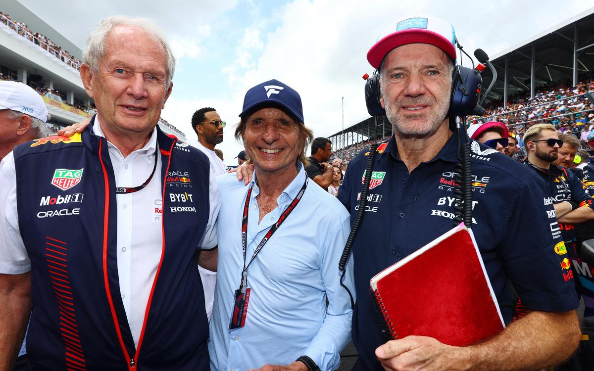 Helmut Marko, Emerson Fittipaldi a Adrian Newey
