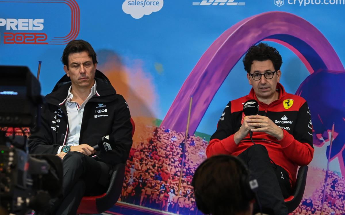 Toto Wolff a Mattia Binotto