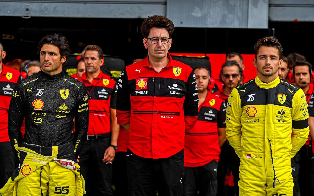 Mattia Binotto, Charles Leclerc a Carlos Sainz