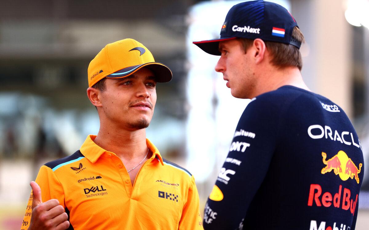 Lando Norris a Max Verstappen