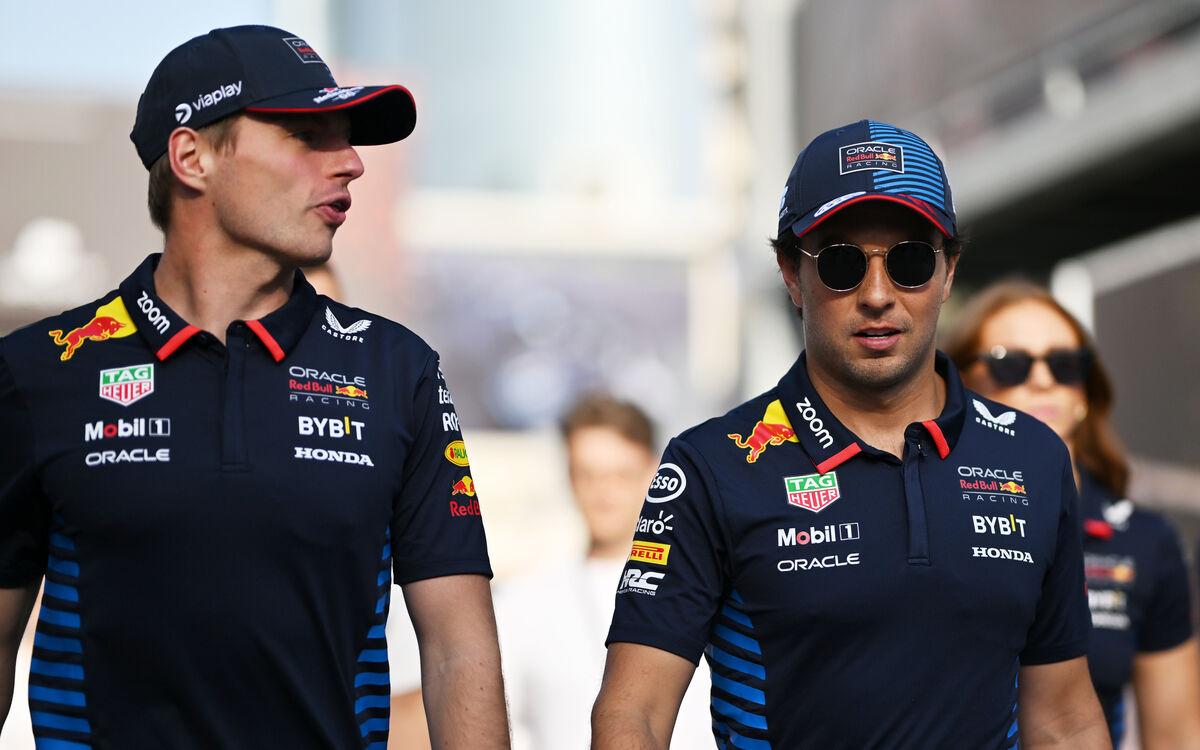 Max Verstappen a Sergio Pérez