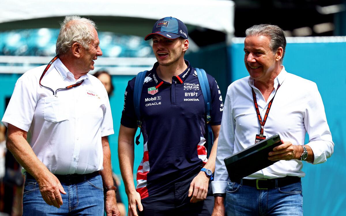 Max Verstappen, Helmut Marko a Raymond Vermeulen