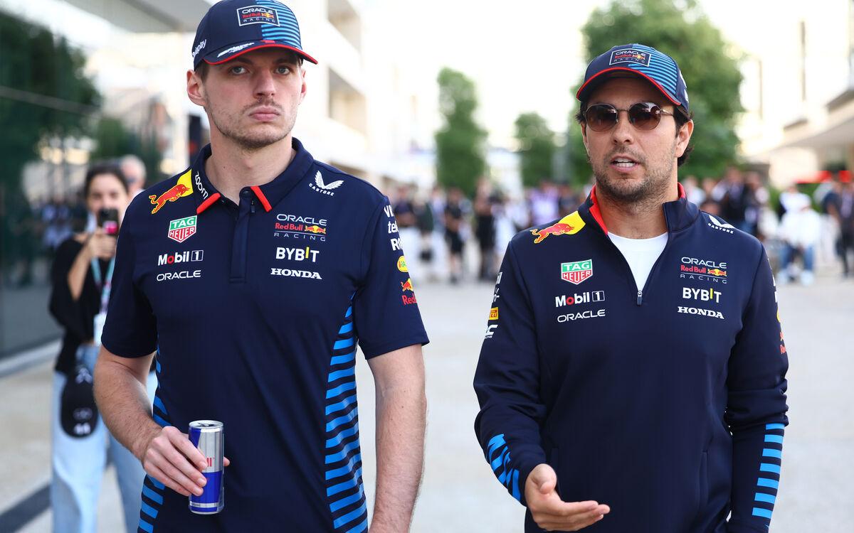 Max Verstappen a Sergio Pérez