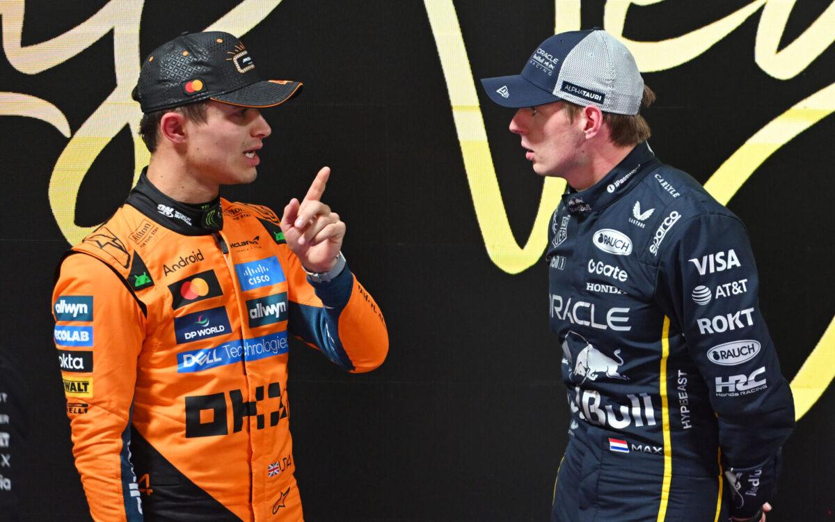 Lando Norris a Max Verstappen