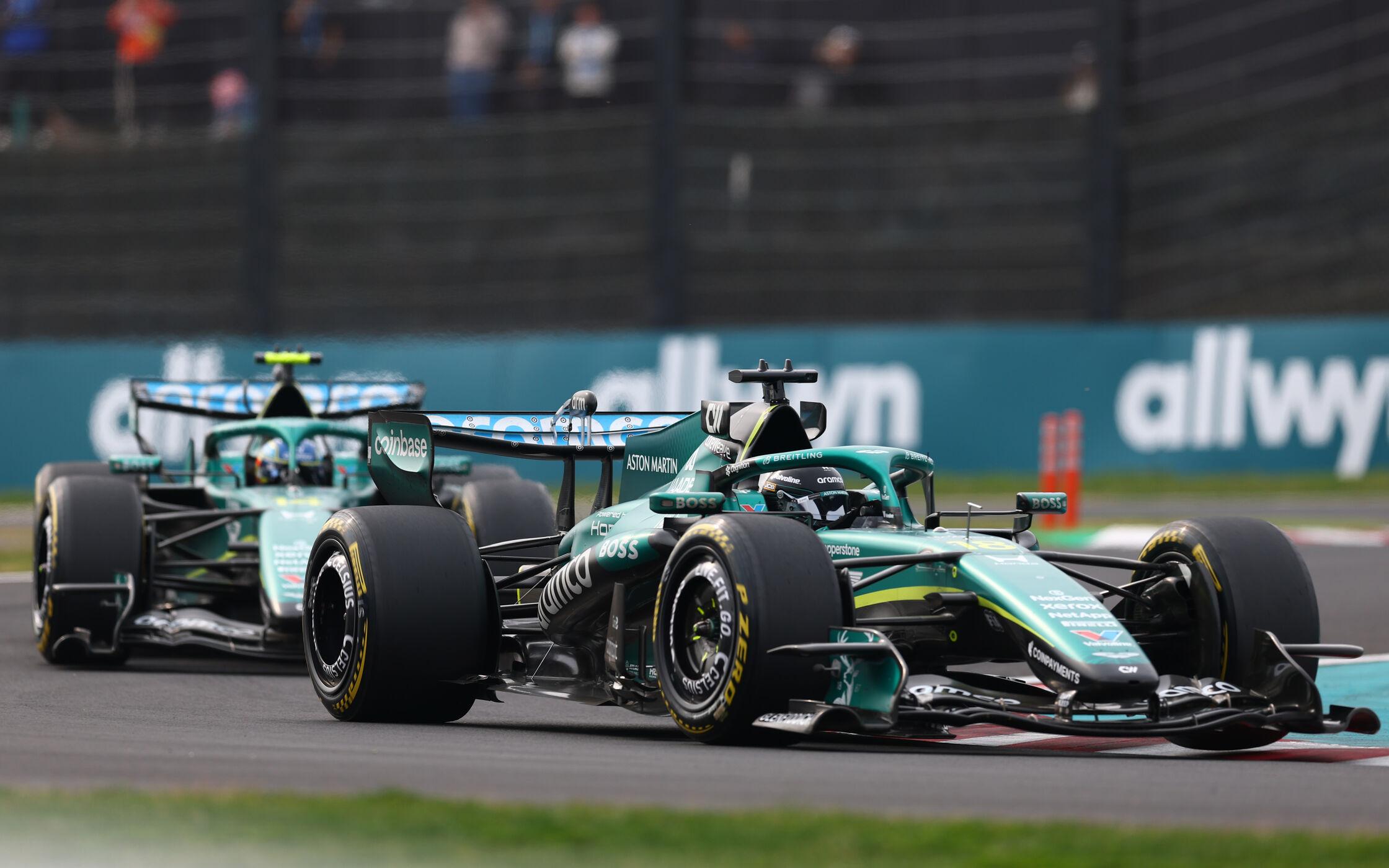 Lance Stroll a Fernando Alonso