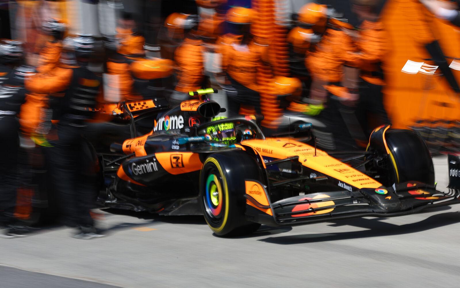 Lando Norris v boxoch