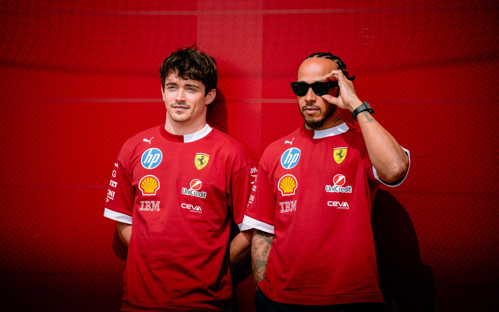 Lewis Hamilton a Charles Leclerc