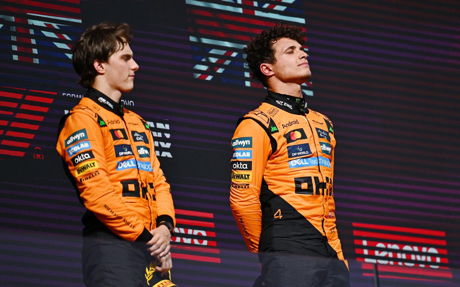 Oscar Piastri a Lando Norris