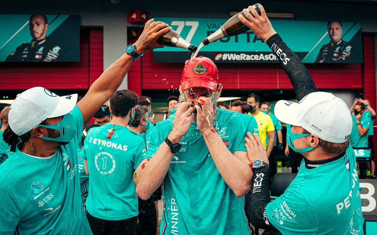 Lewis Hamilton, Toto Wolff, Valtteri Bottas