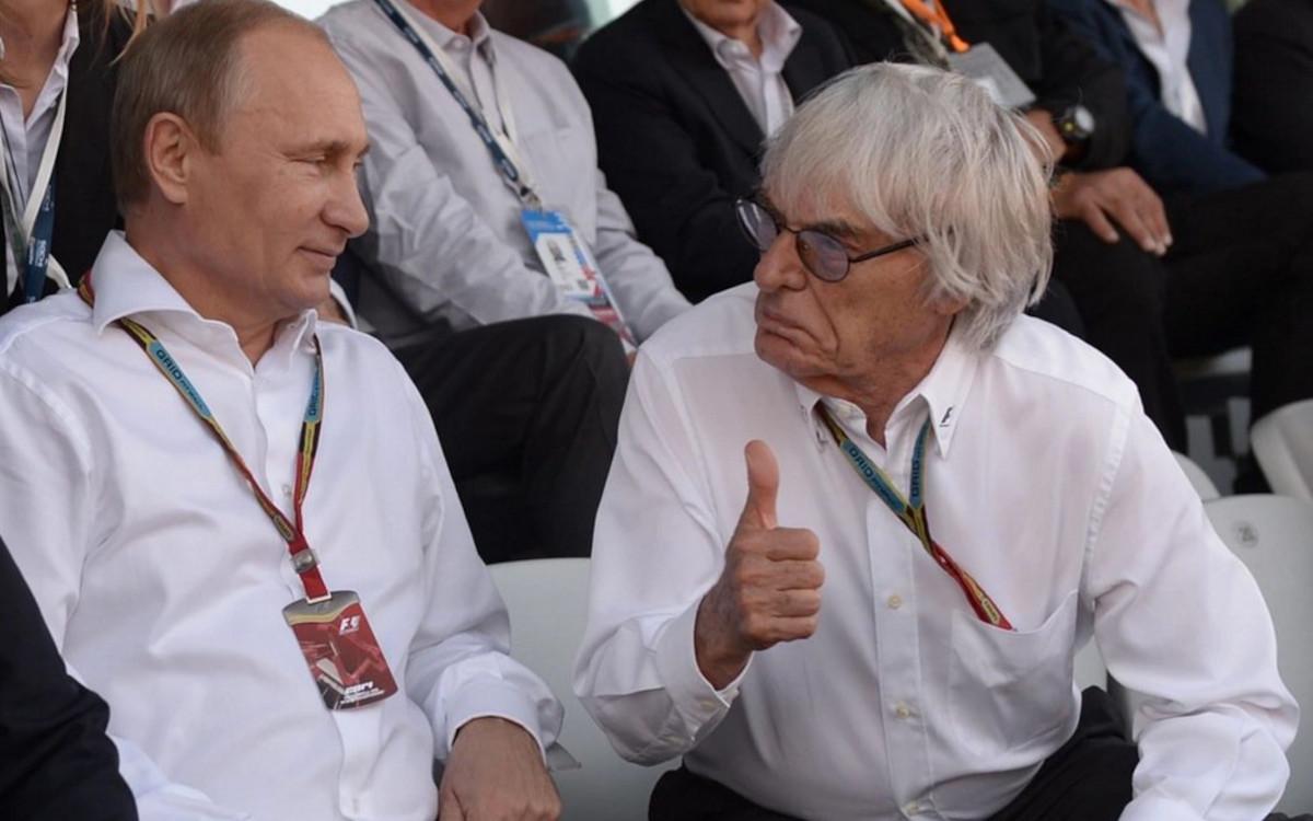 Vladimir Putin a Bernie Ecclestone