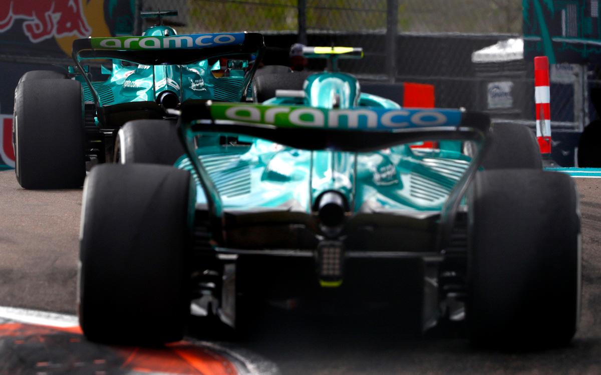 Lance Stroll a Sebastian Vettel, Aston Martiny zozadu