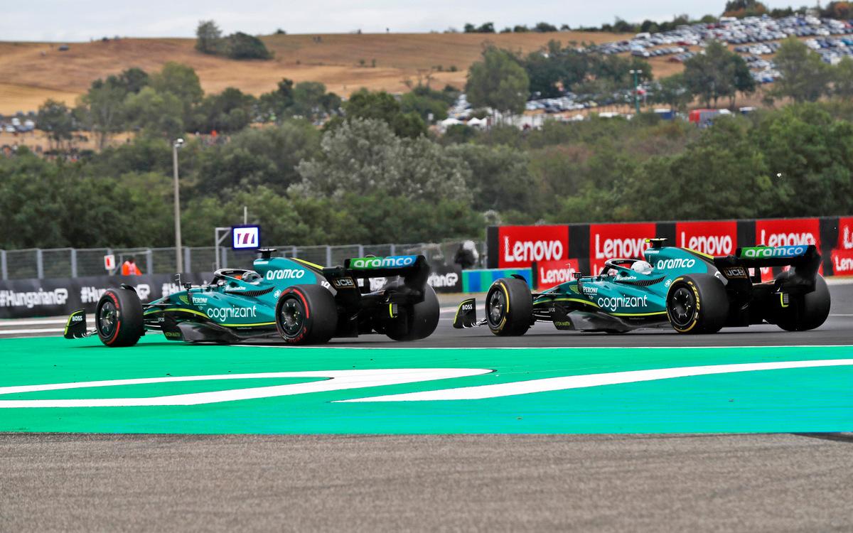 Lance Stroll a Sebastian Vettel