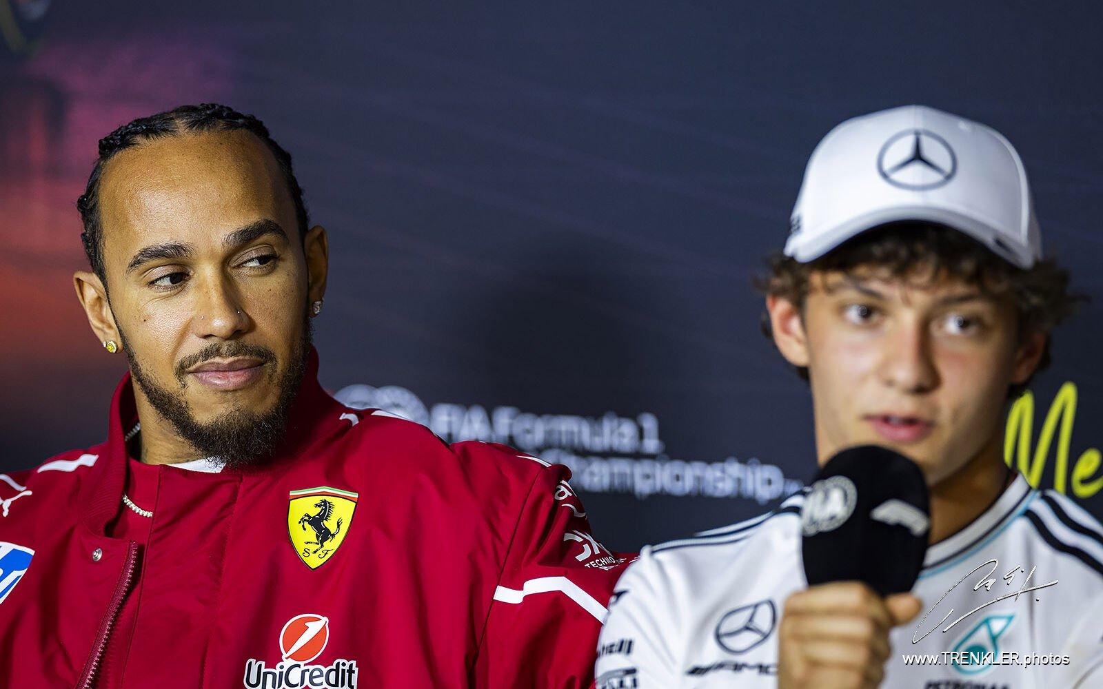Lewis Hamilton a Andrea Kimi Antonelli