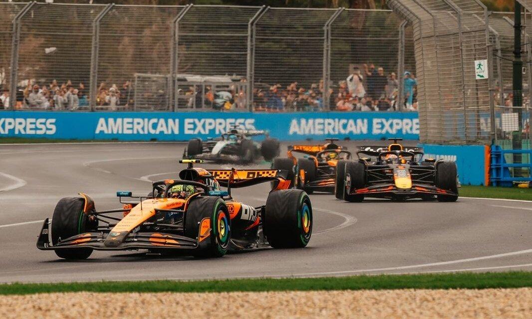 Lando Norris pred Maxom Verstappenom