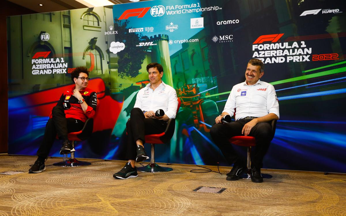 Mattia Binotto, Toto Wolff a Günther Steiner