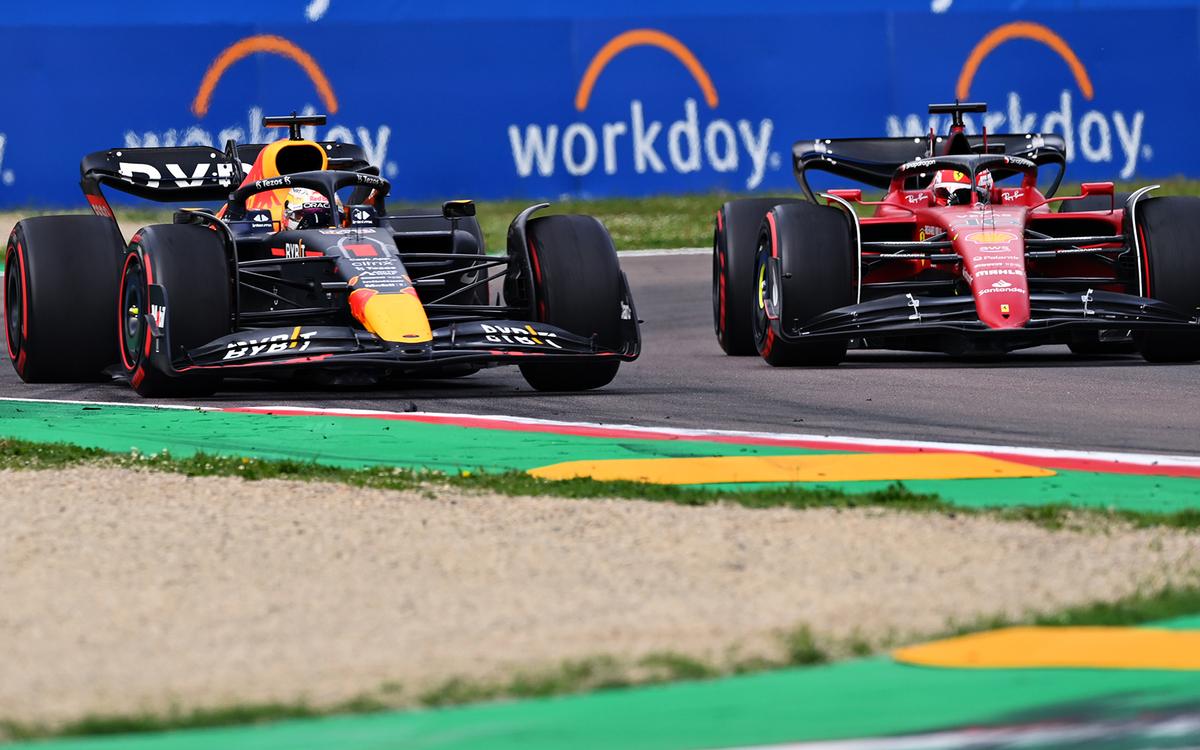 Max Verstappen a Charles Leclerc