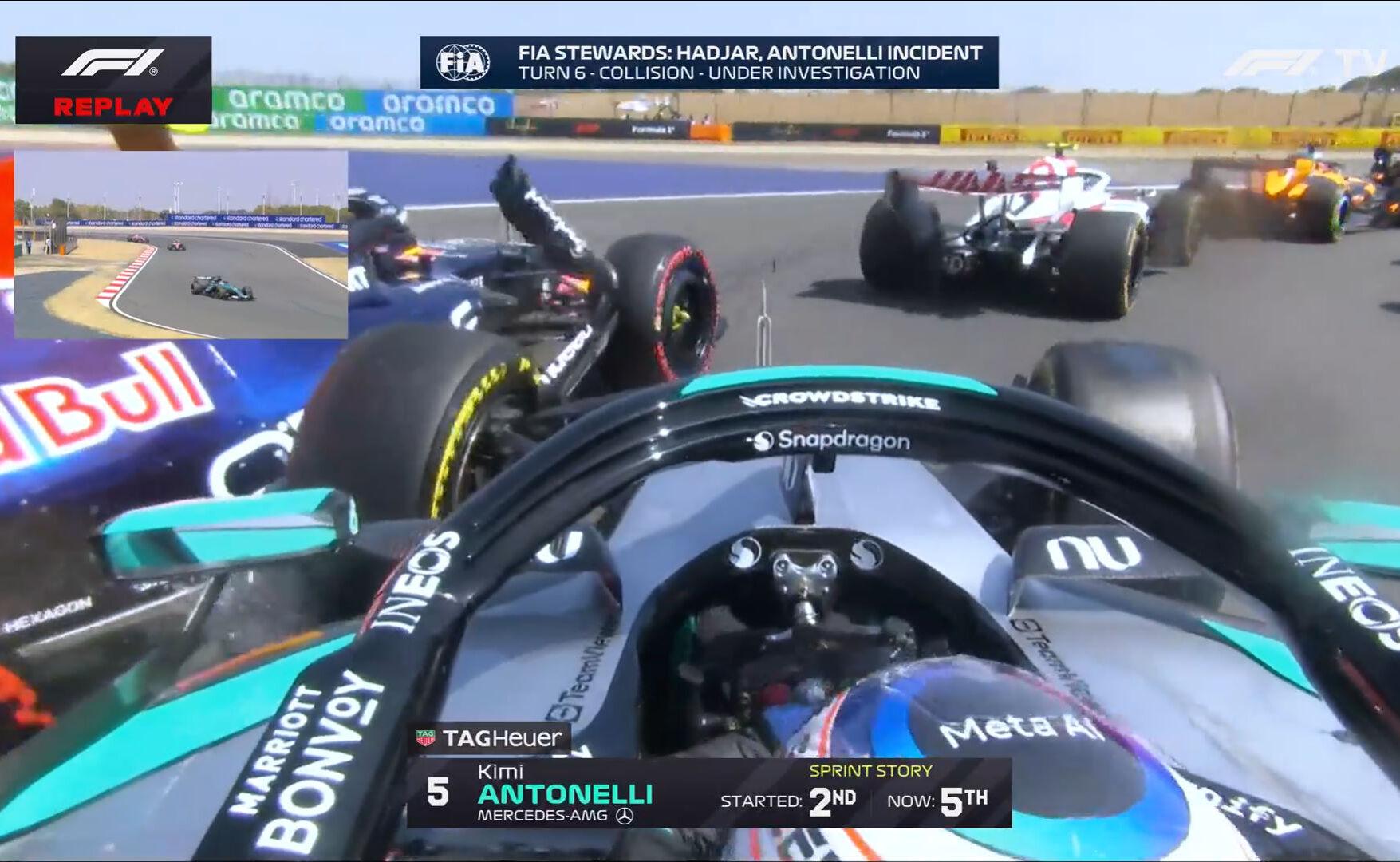 Nehoda Isacka Hadjara a Kimiho Antonelliho