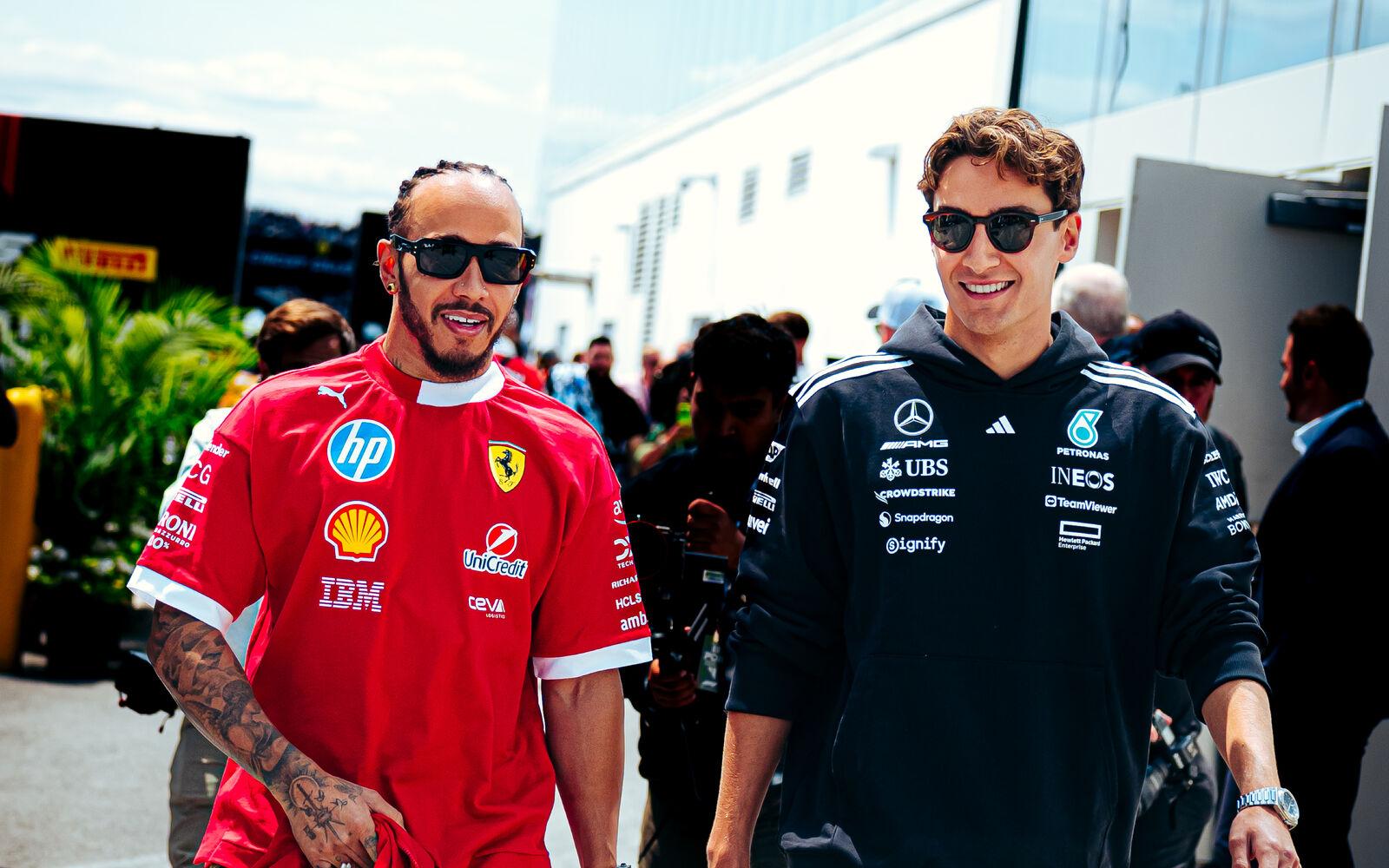 George Russell a Lewis Hamilton