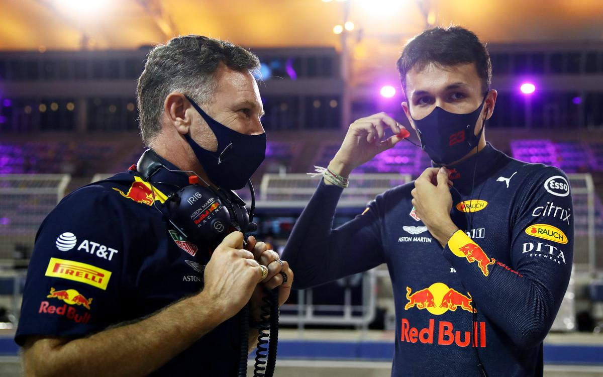 Christian Horner a Alex Albon