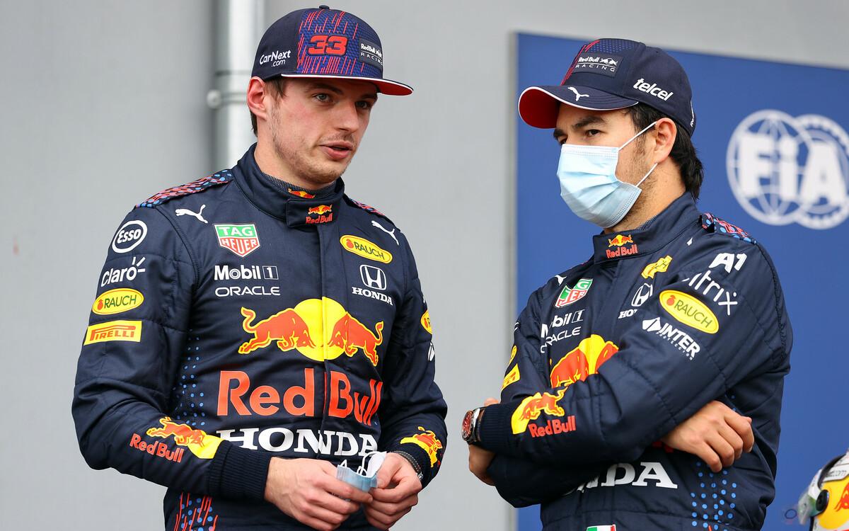 Max Verstappen a Sergio Pérez