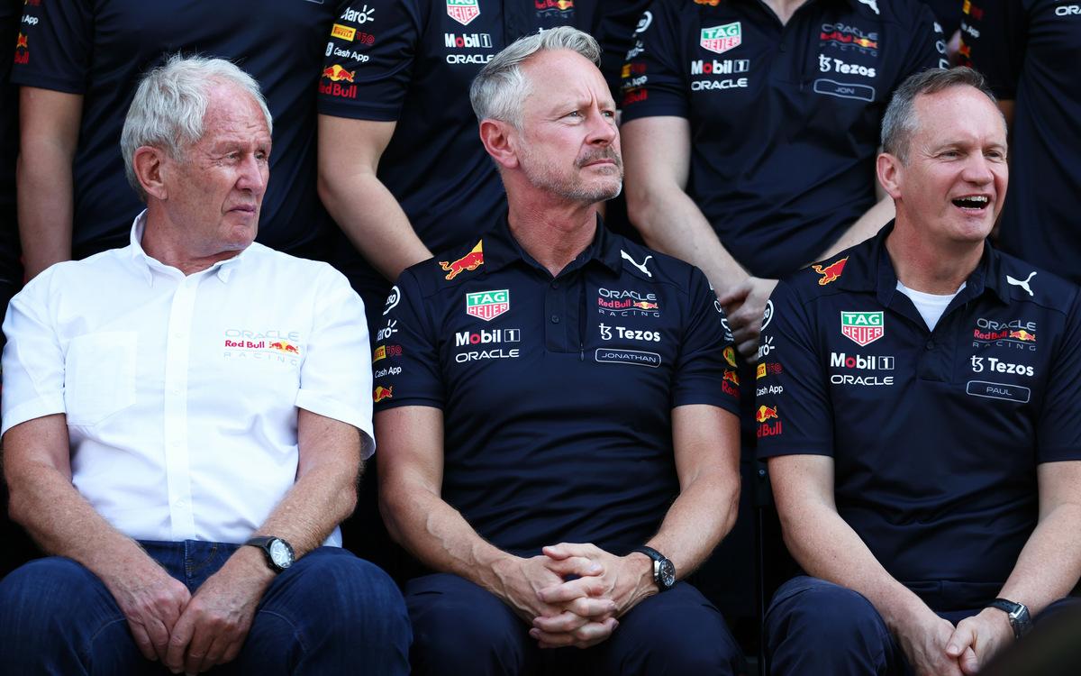 Helmut Marko, Jonathan Wheatley a Paul Monaghan