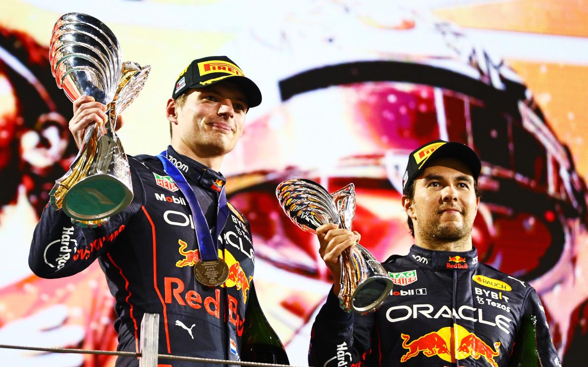 Max Verstappen a Sergio Pérez