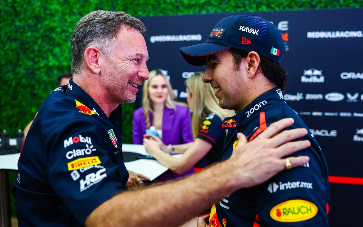 Sergio Pérez a Christian Horner