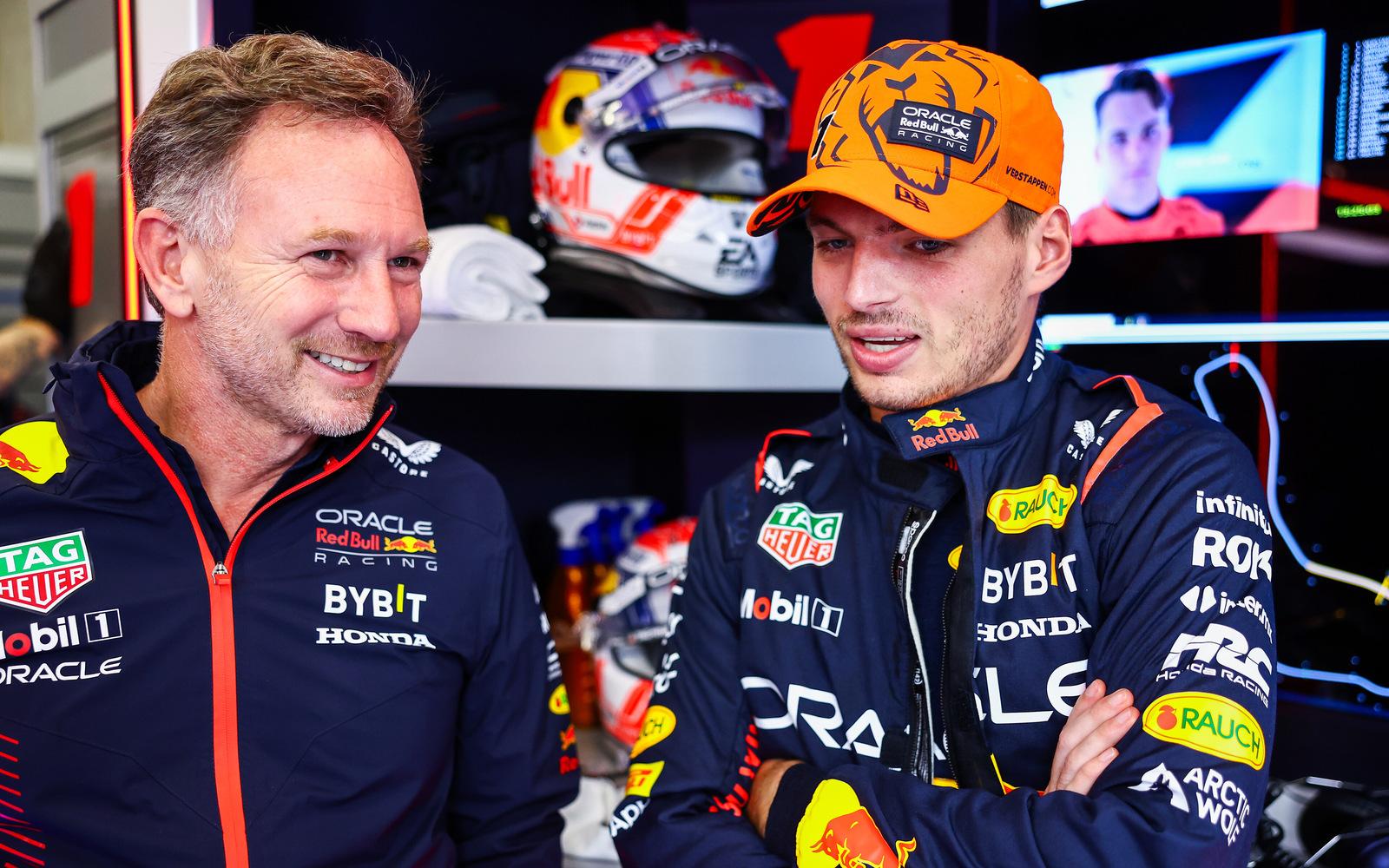 Max Verstappen a Christian Horner