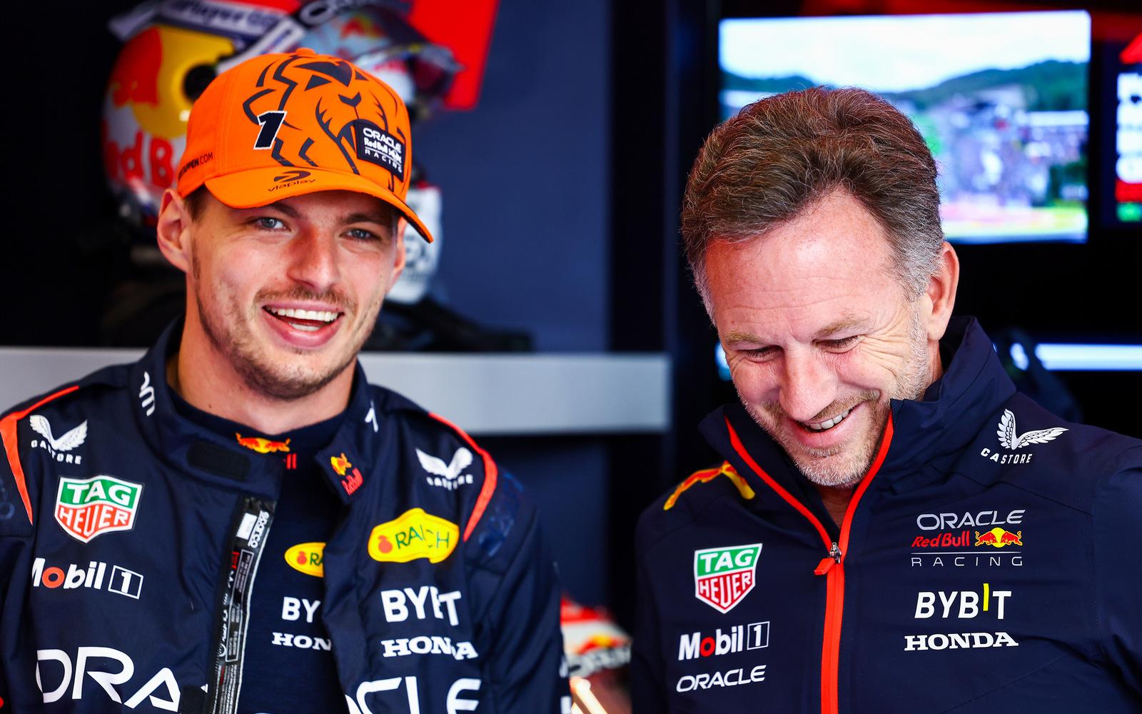 Max Verstappen a Christian Horner