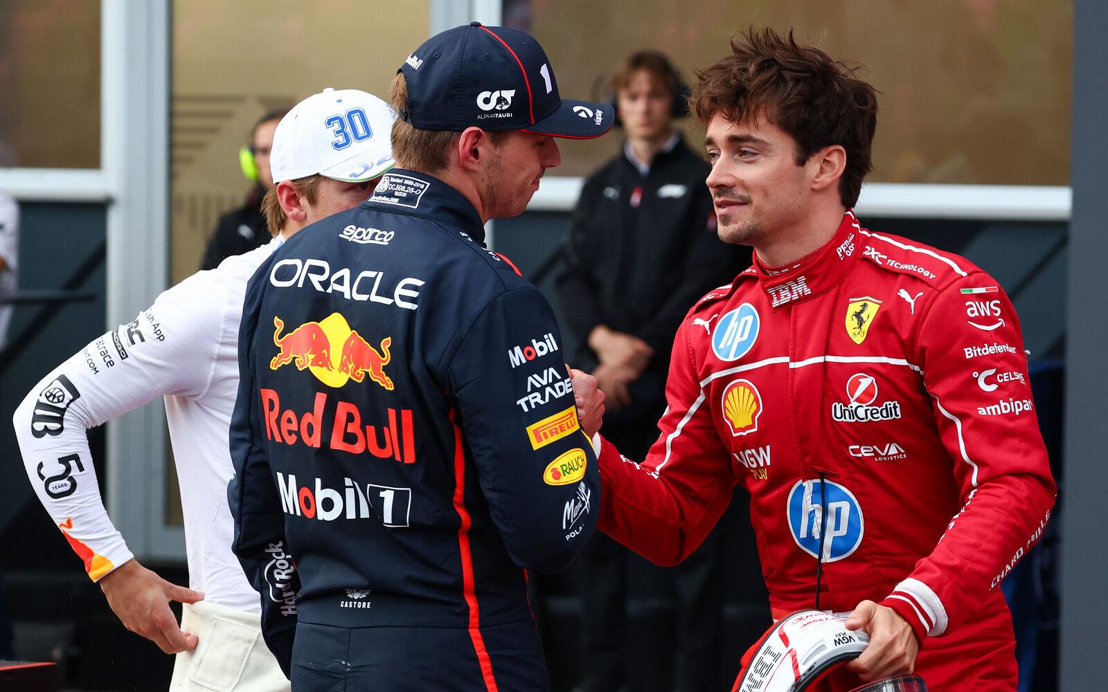 Max Verstappen a Charles Leclerc