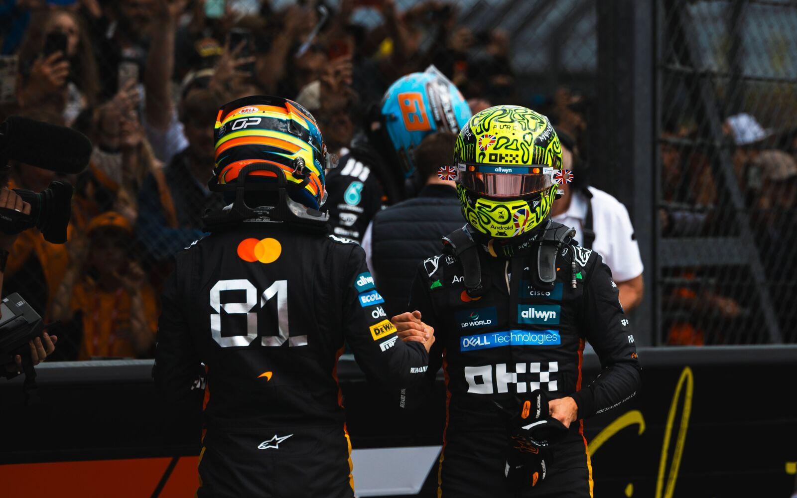 Oscar Piastri a Lando Norris