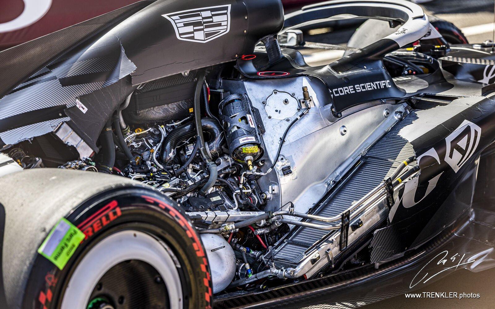 Pohonná jednotka Ferrari v monoposte Cadillacu, technika