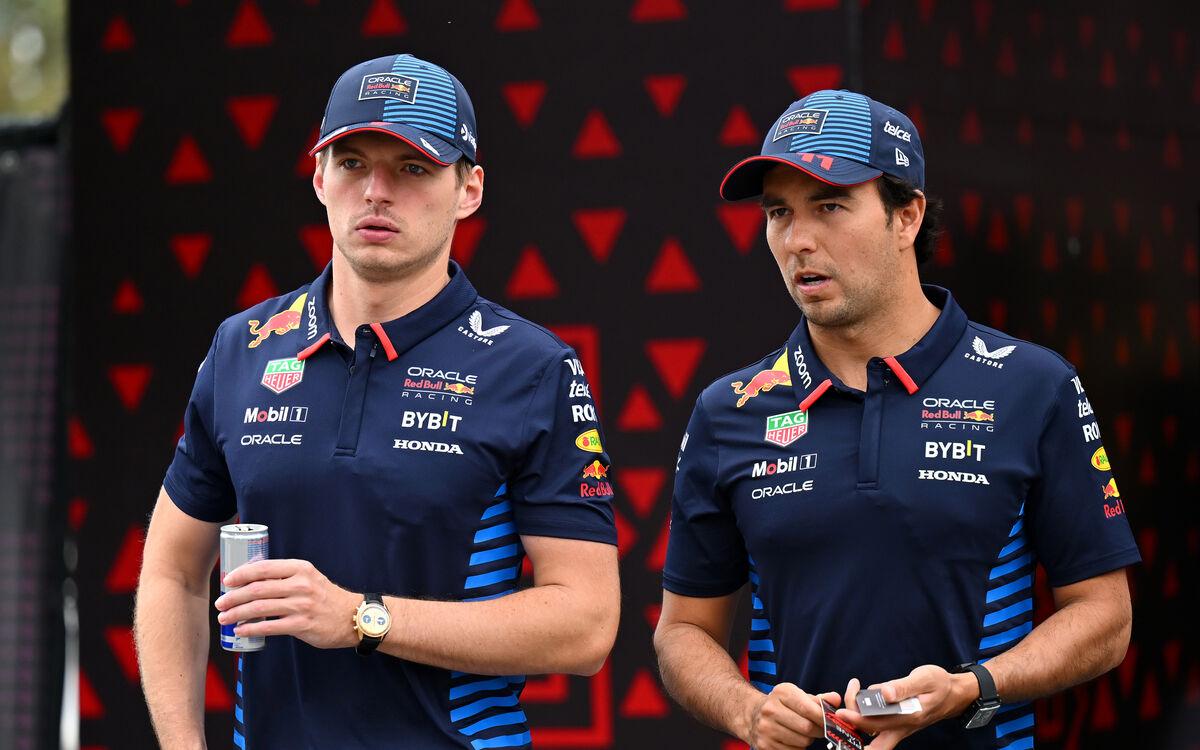 Max Verstappen a Sergio Pérez