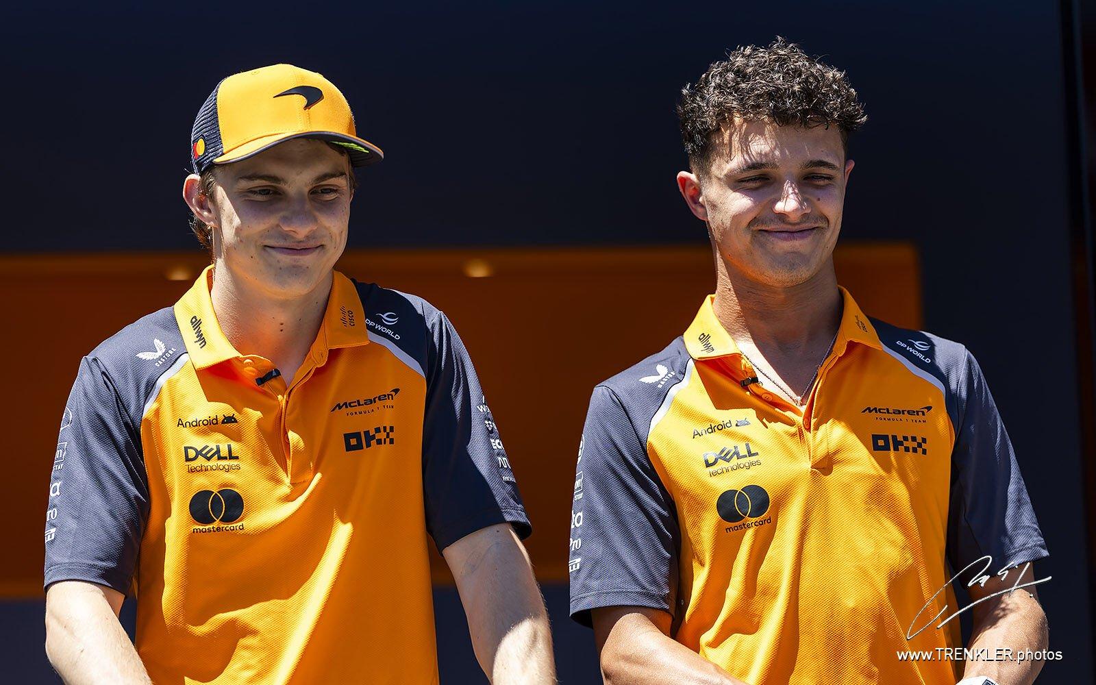 Oscar Piastri a Lando Norris