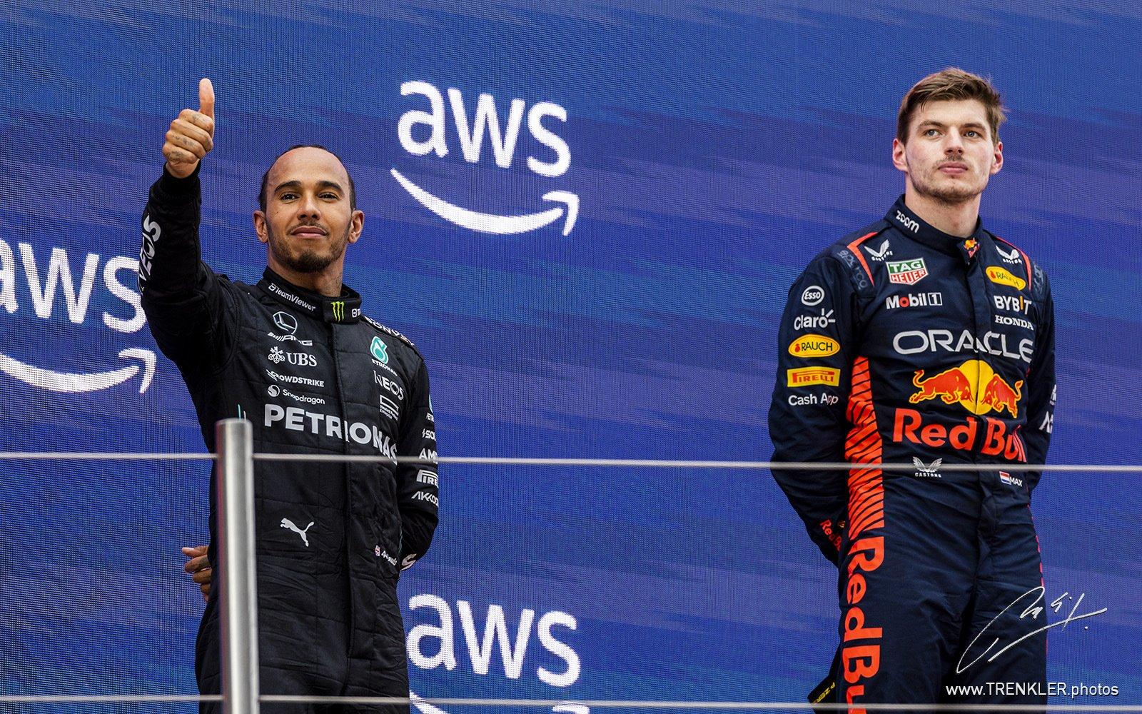 Lewis Hamilton a Max Verstappen