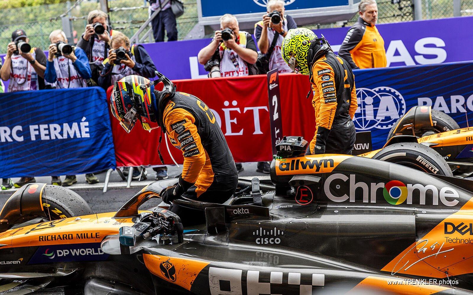 Oscar Piastri a Lando Norris