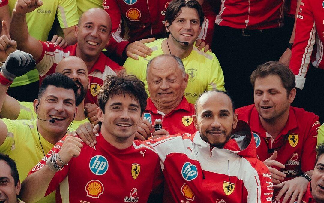 Charles Leclerc a Lewis Hamilton