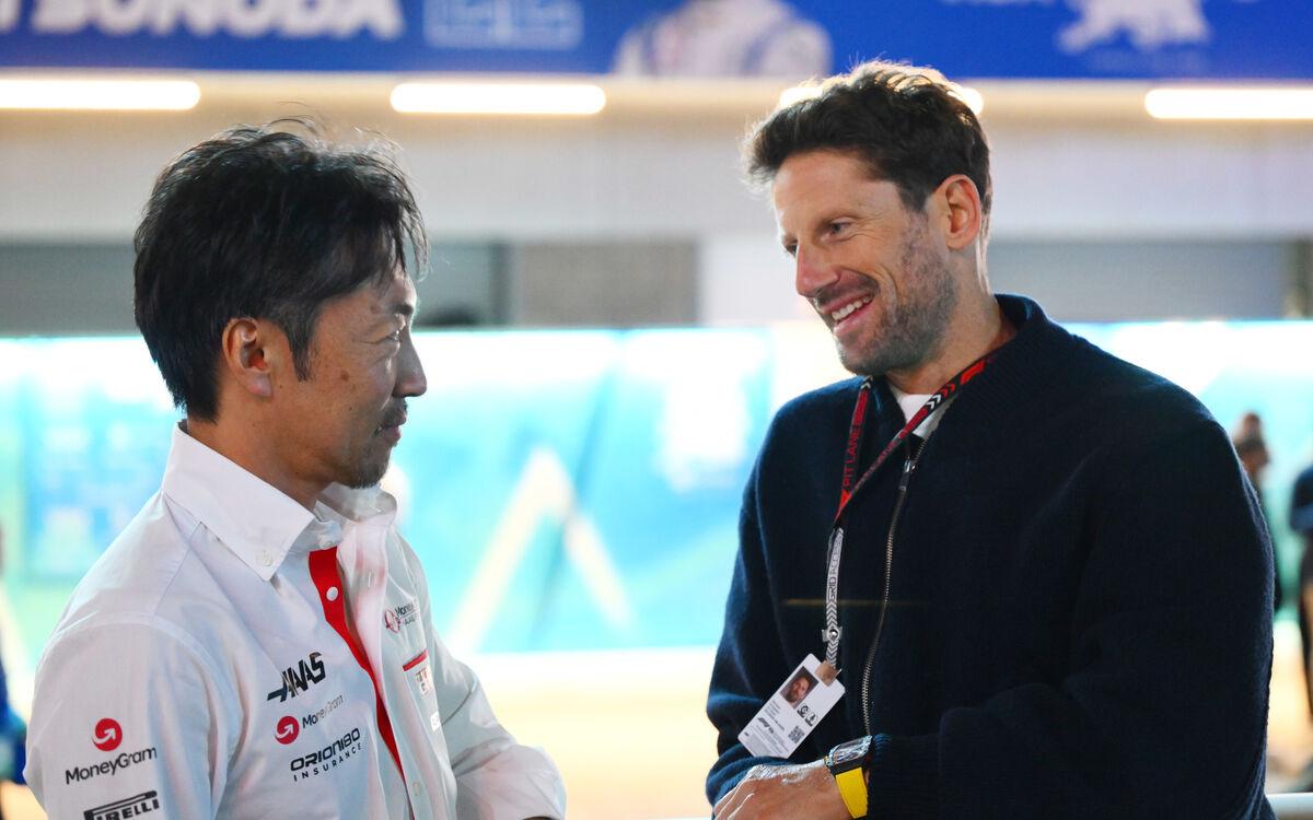 Ajao Komacu a Romain Grosjean