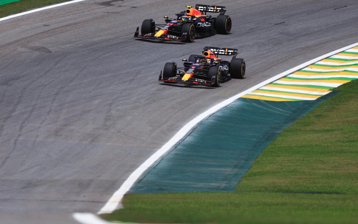 Max Verstappen a Sergio Pérez