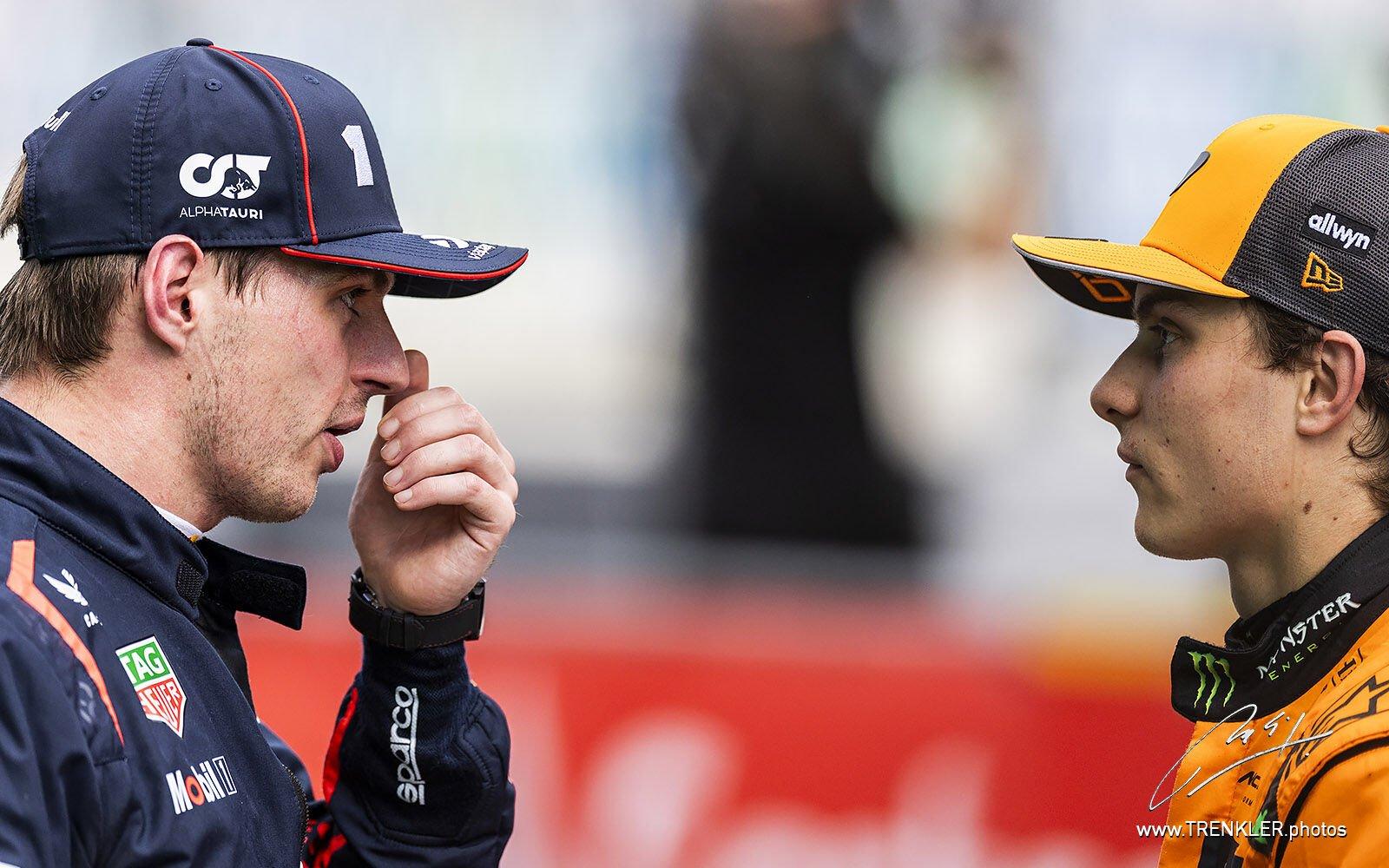 Max Verstappen a Oscar Piastri