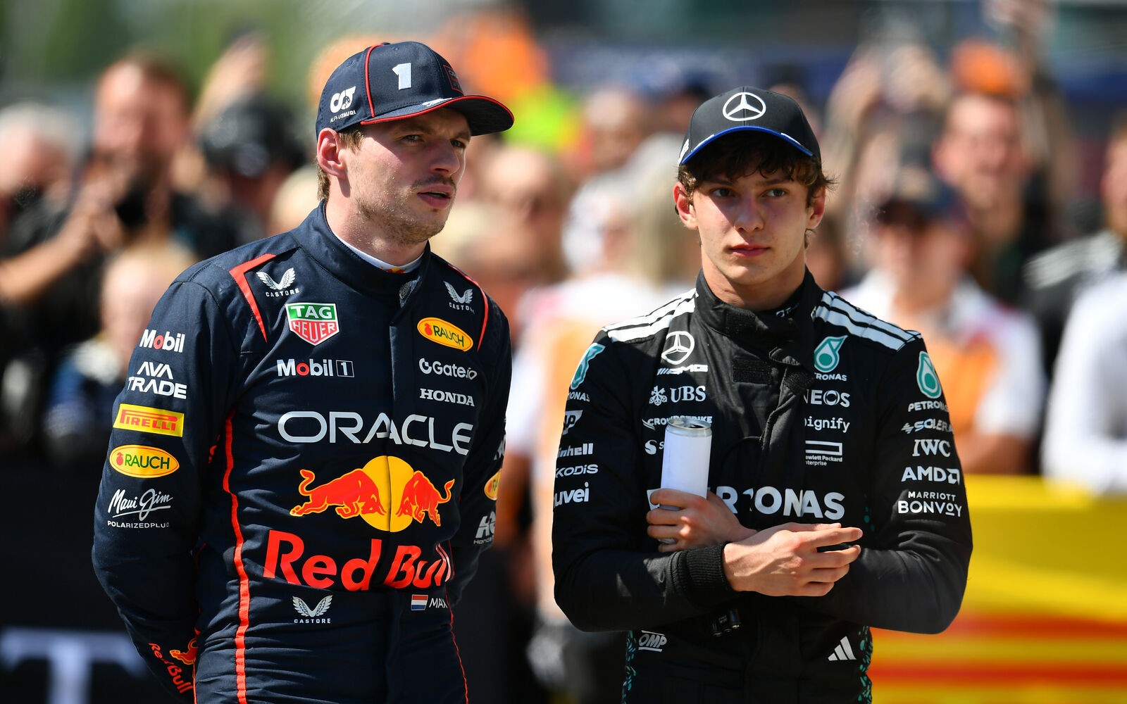 Max Verstappen a Kimi Antonelli