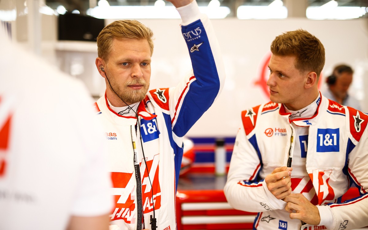 Kevin Magnussen a Mick Schumacher