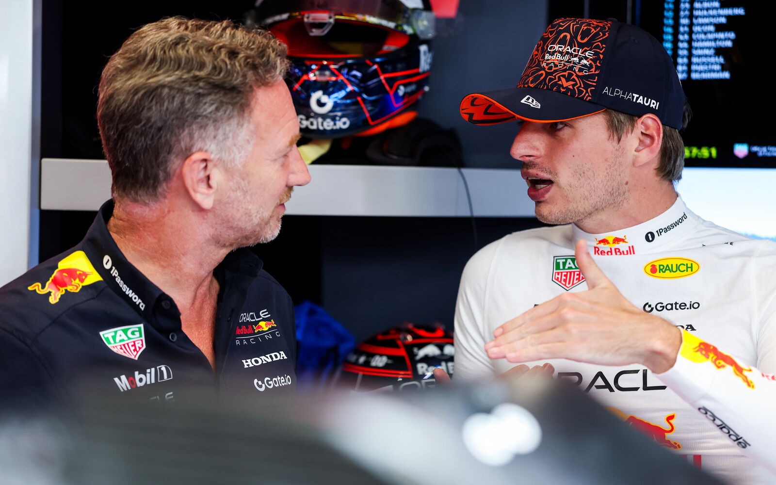 Max Verstappen a Christian ;Horner