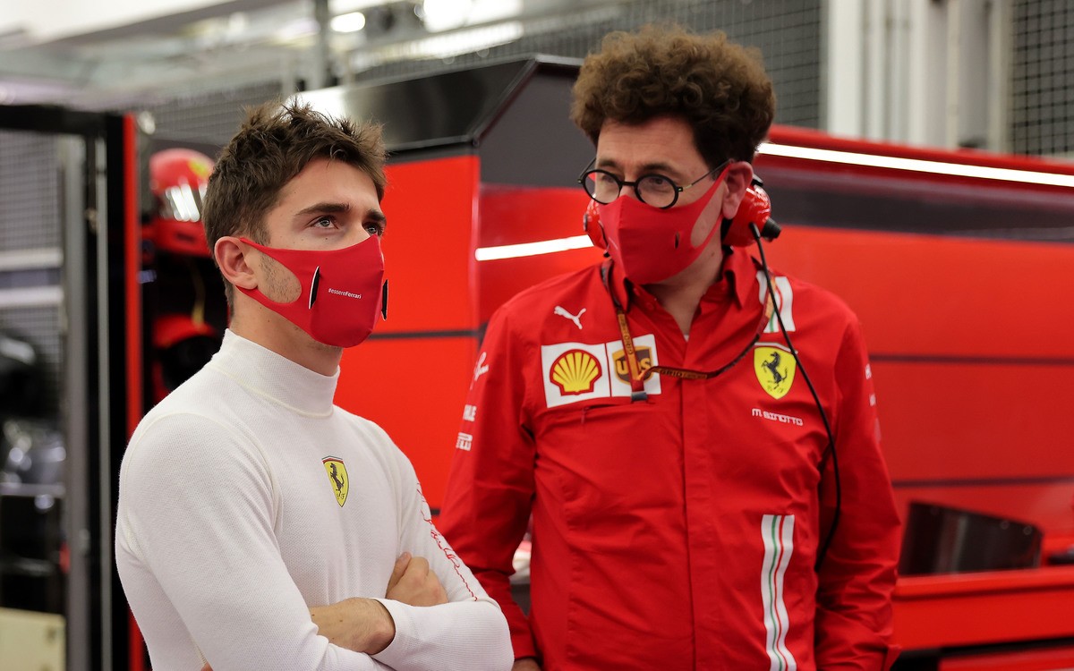 Charles Leclerc a Mattia Binotto