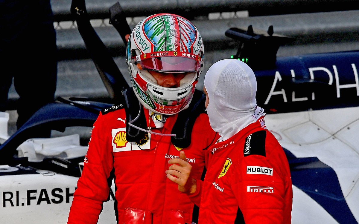 Charles Leclerc a Sebastian Vettel