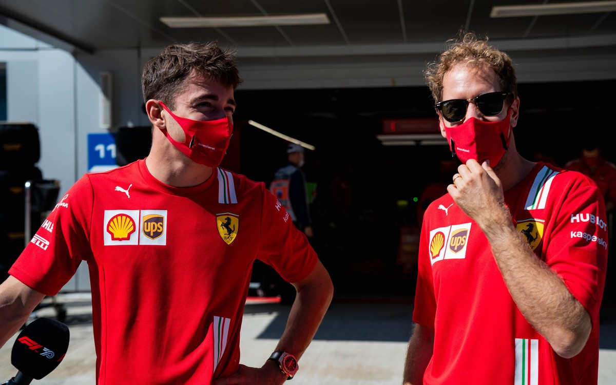 Charles Leclerc a Sebastian Vettel