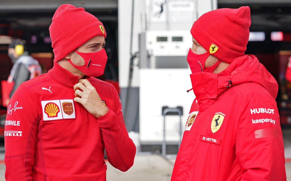 Charles Leclerc a Sebastian Vettel