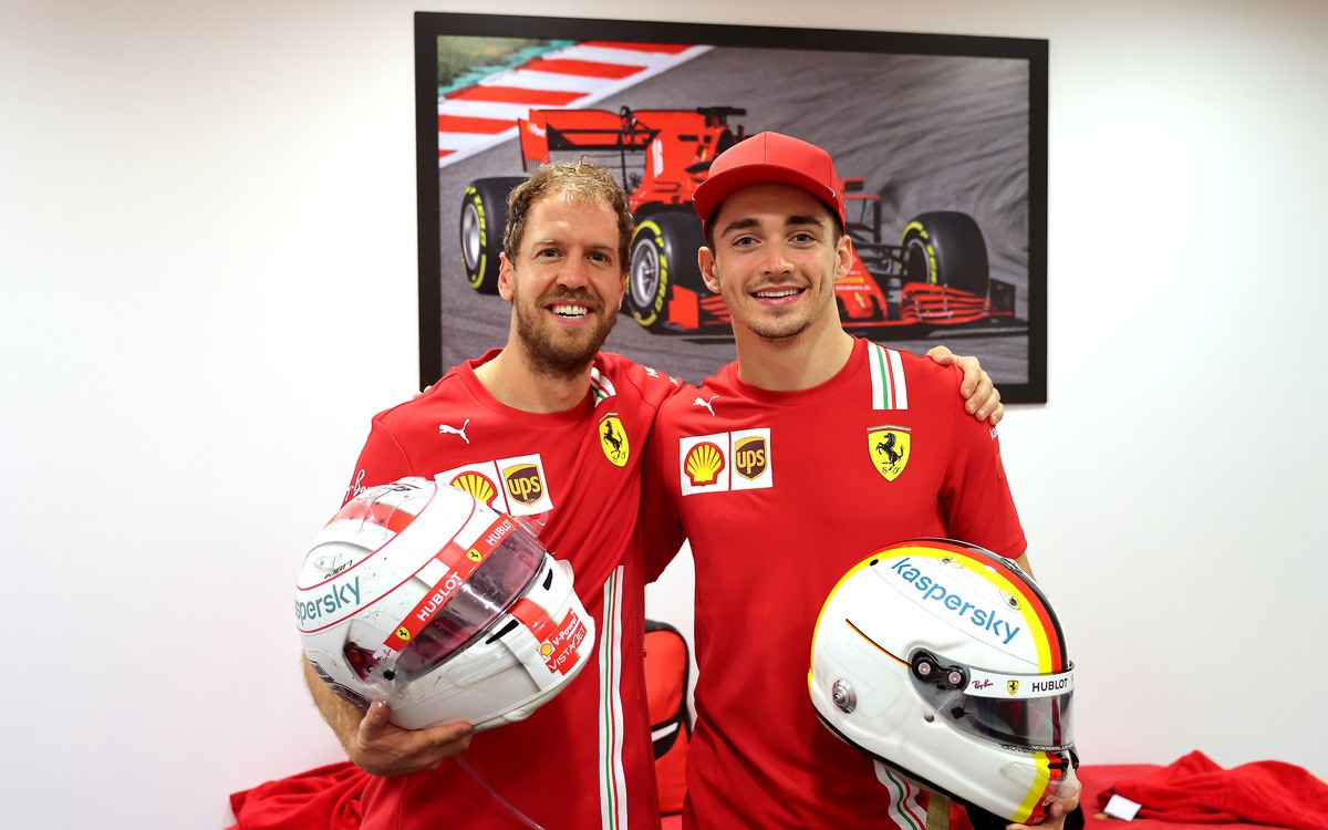 Charles Leclerc a Sebastian Vettel