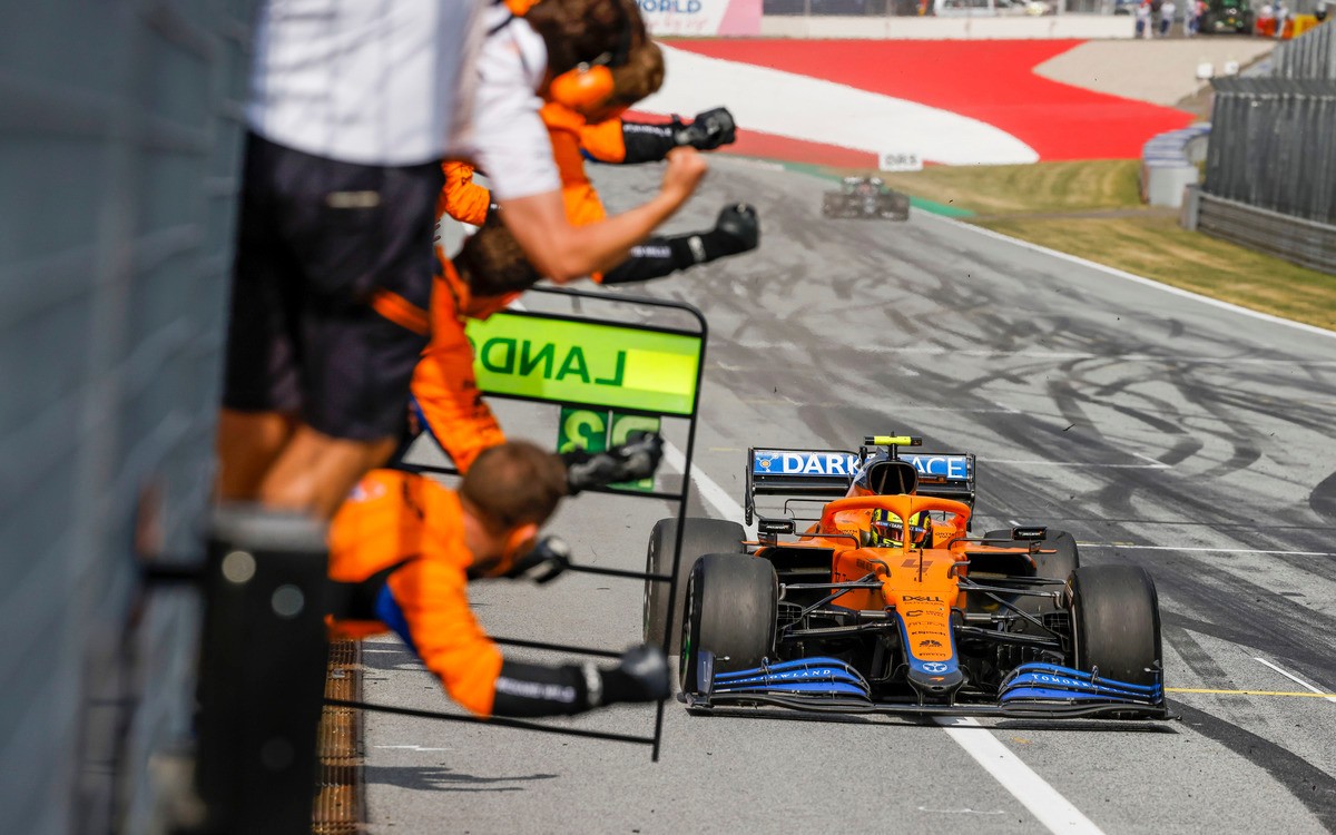 Lando Norris v cieli VC Rakúska 2021