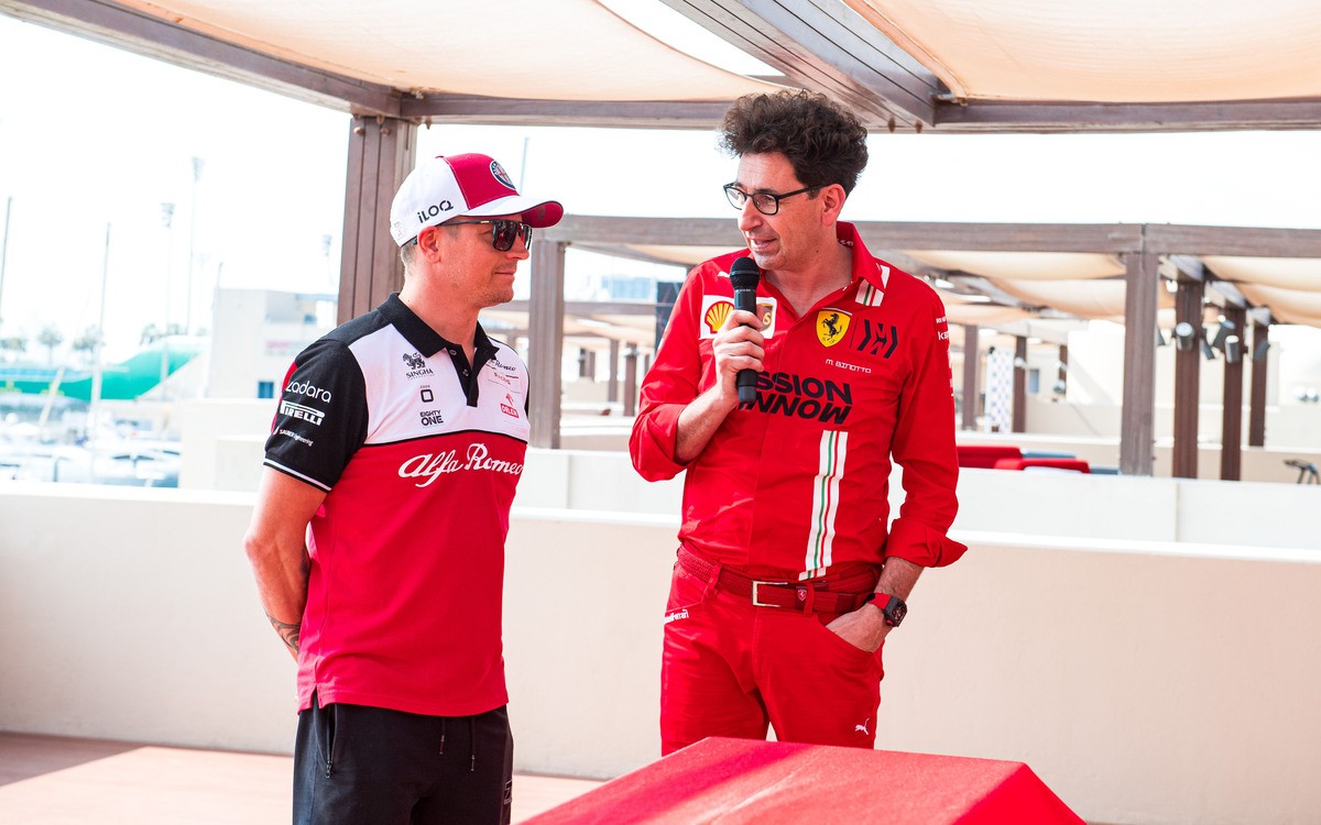 Kimi Räikkönen a Mattia Binotto